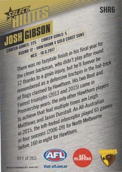2017 Select AFL Hilites #SHR6 Josh Gibson Back